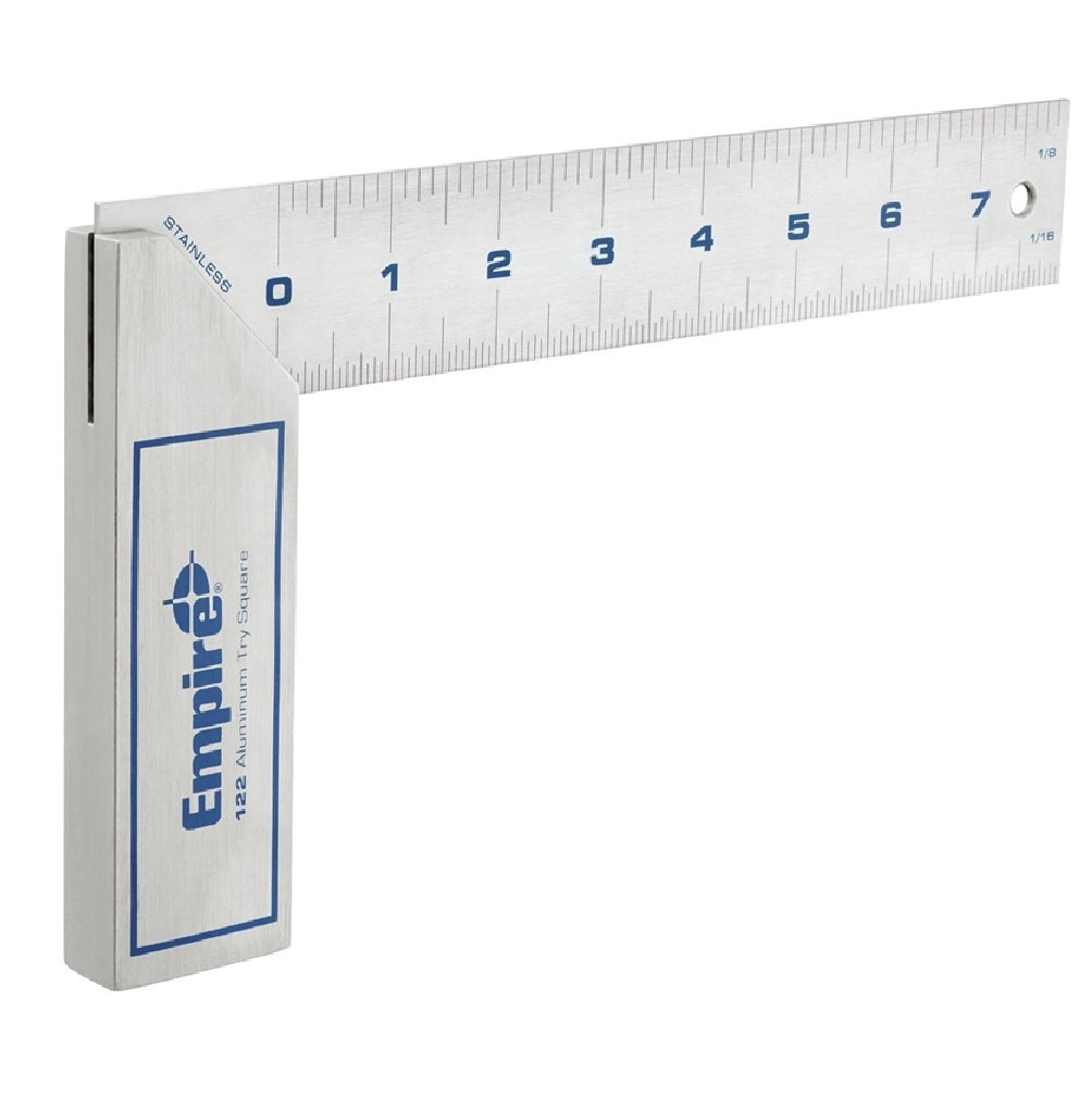 Empire 122 True Blue Heavy Duty Square, Aluminum, Silver, 8 Inch L