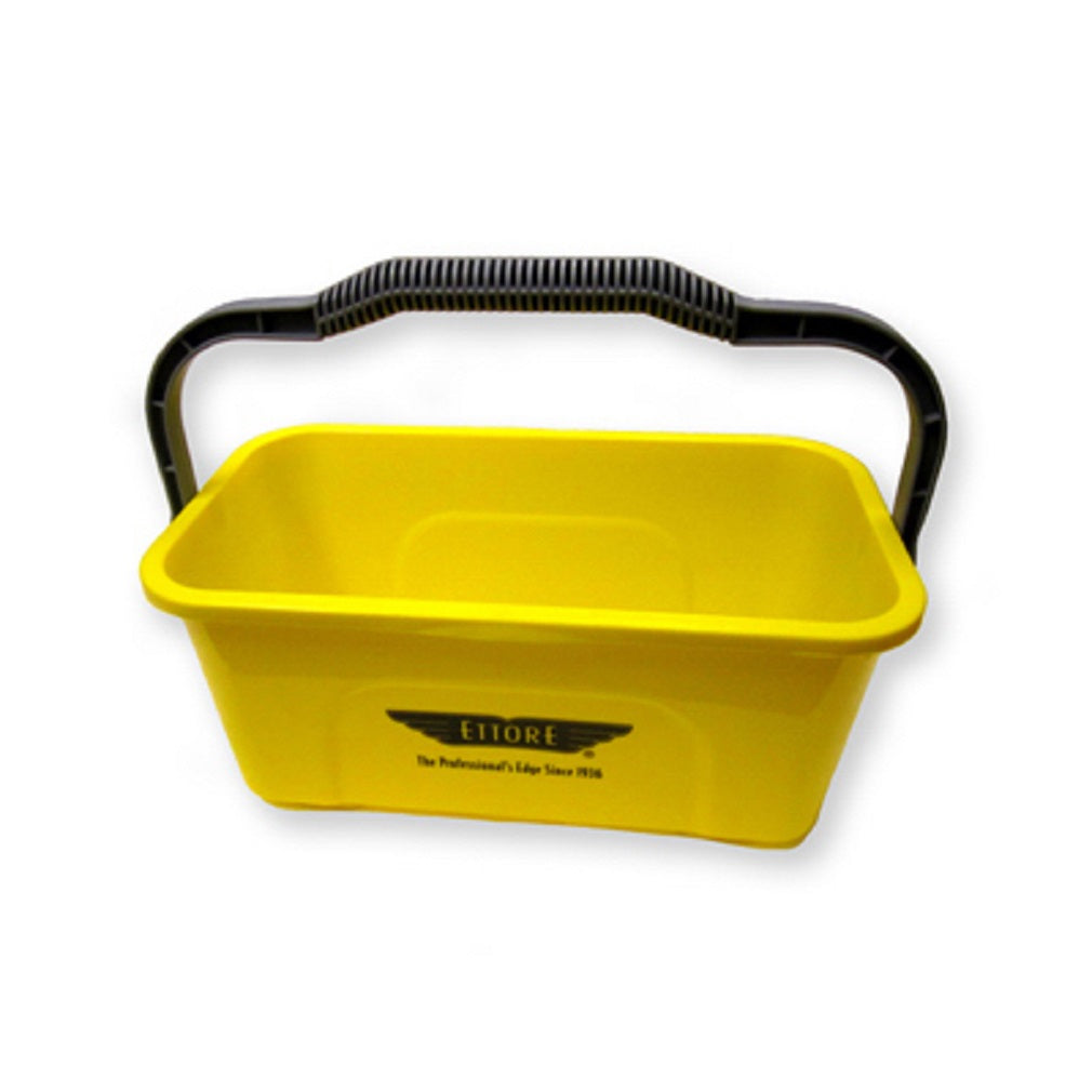 Ettore 86000 Plastic Rectangular Bucket, Yellow, 3 Gallon