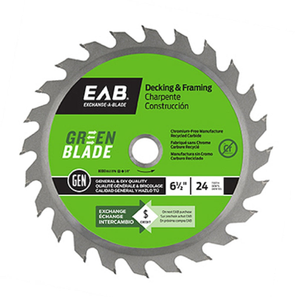 Exchange-A-Blade 1110032 Circular Saw Blade, 6-1/2 Inch x 24 Tooth