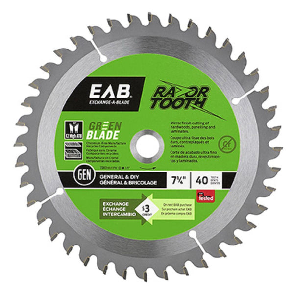 Exchange-A-Blade 1110252 Circular Saw Blade, 7-1/4 Inch x 40 Tooth