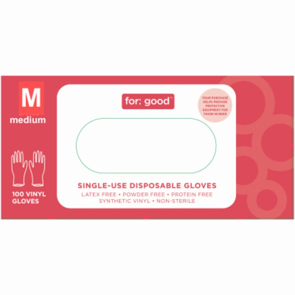 FC Brands FGVG100C-M Single-Use Disposable Exam Gloves, Medium