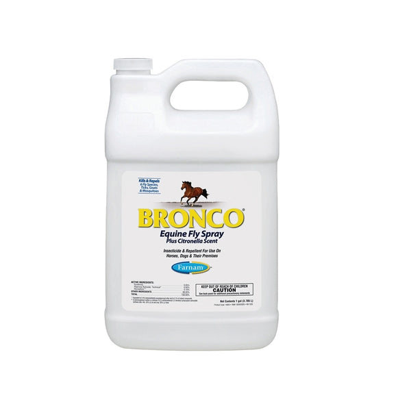 Farnam® 100502327 Bronco® Equine Fly Spray Plus Citronella Scent, 1-Gallon