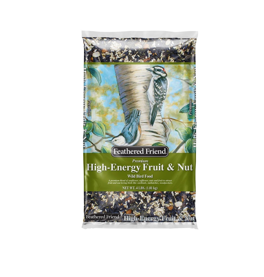 Feathered Friend 14392 High Energy Fruit & Nut Wild Bird Food, 4 Lb