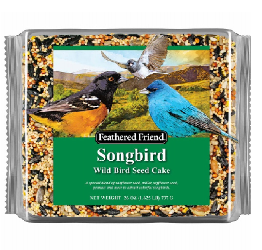 Feathered Friend 14383 Songbird Wild Bird Seed Cake, 26 Oz