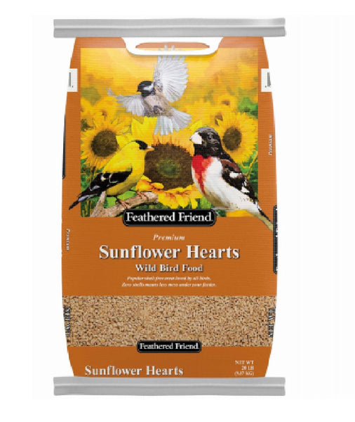 Feathered Friend 14414 Sunflower Hearts Wild Bird Food, 20-Lbs