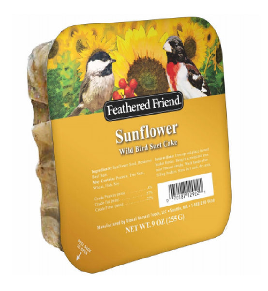 Feathered Friend 14376 Sunflower Wild Birds Suet Cake