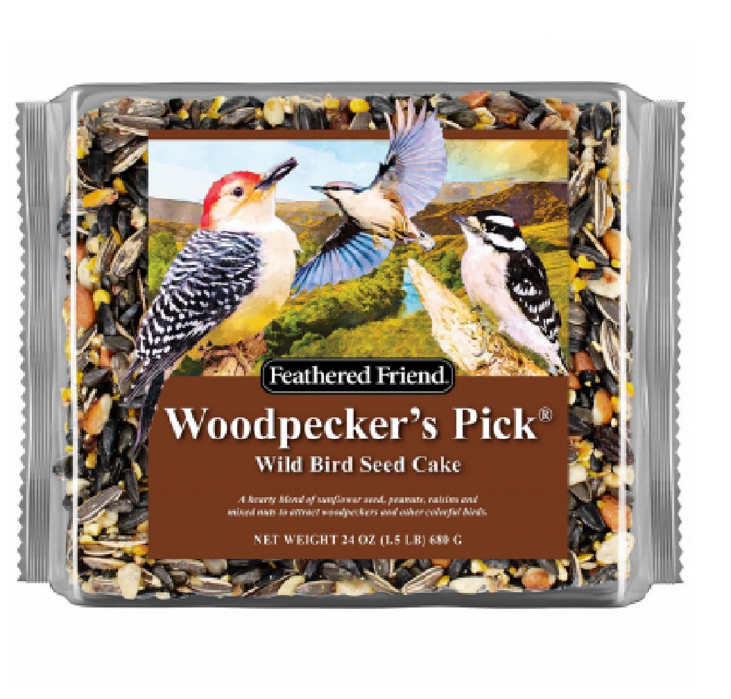 Feathered Friend 14384 Woodpecker Pick Wild Bird Seed Cake, 24 Oz