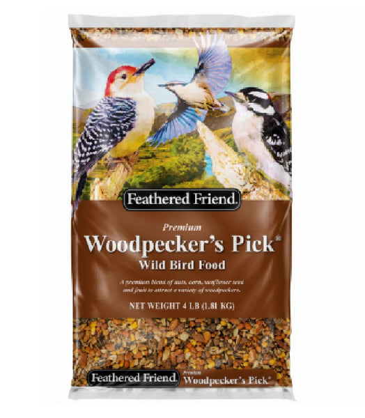 Feathered Friend 14413 Woodpeckers Pick Wild Bird Food, 4-Lbs