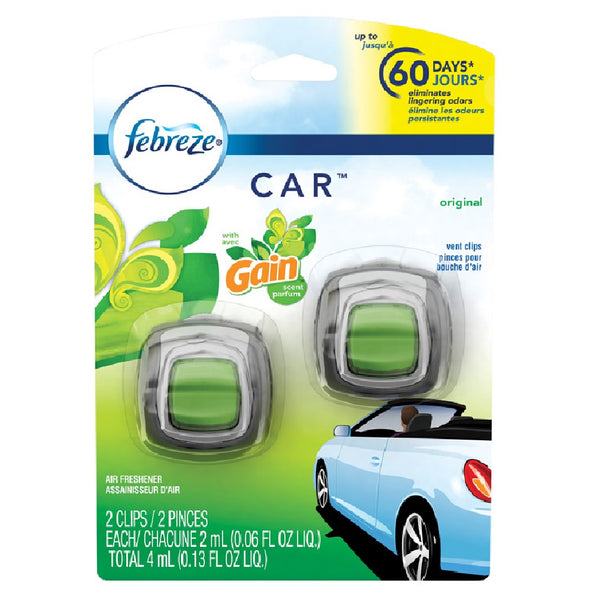 Febreze 86586 Car Air Freshener, Gain Original, 0.13 Oz