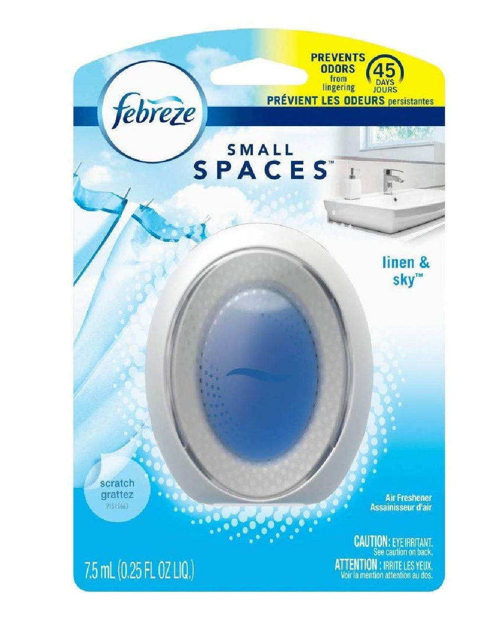 Febreze Small Spaces Air Freshener, Linen & Sky, 7.5 Ml