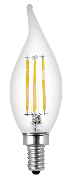 Feit Electric BPCFC40/927CA/FIL Chandelier Flame Tip LED Light Bulb, 300 Lumens