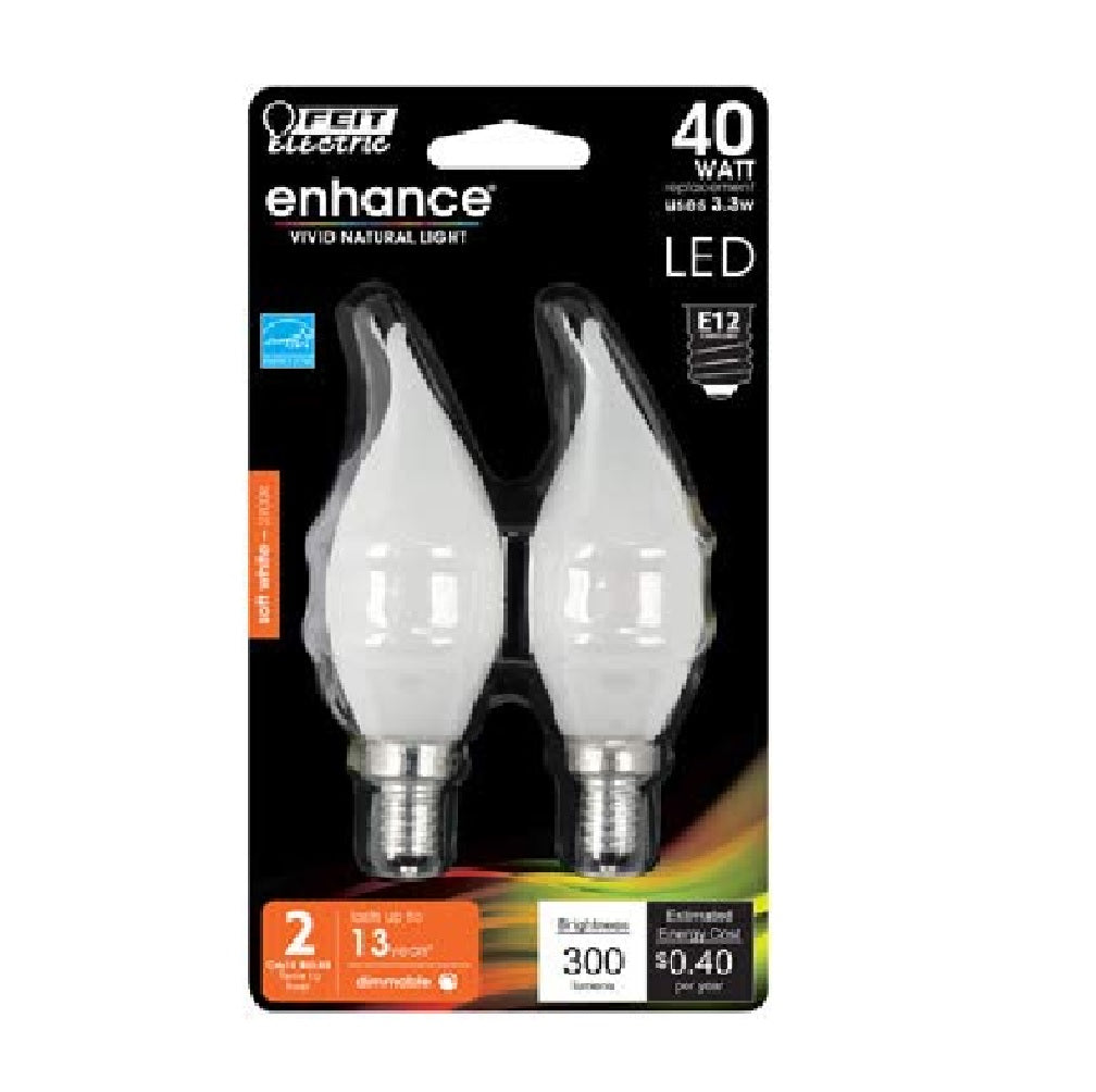 Feit Electric BPCFF40927CAFIL/2/RP Enhance Dimmable LED Light Bulbs