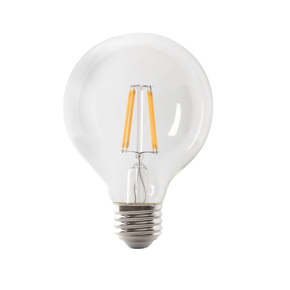 Feit Electric BPG2560/927CA/FIL Globe G25 LED Light Bulb, 5 Watts, Clear
