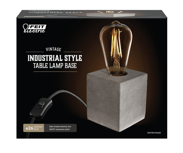 Feit Electric CUBE1 Vintage Industrial Style Table Lamp Base