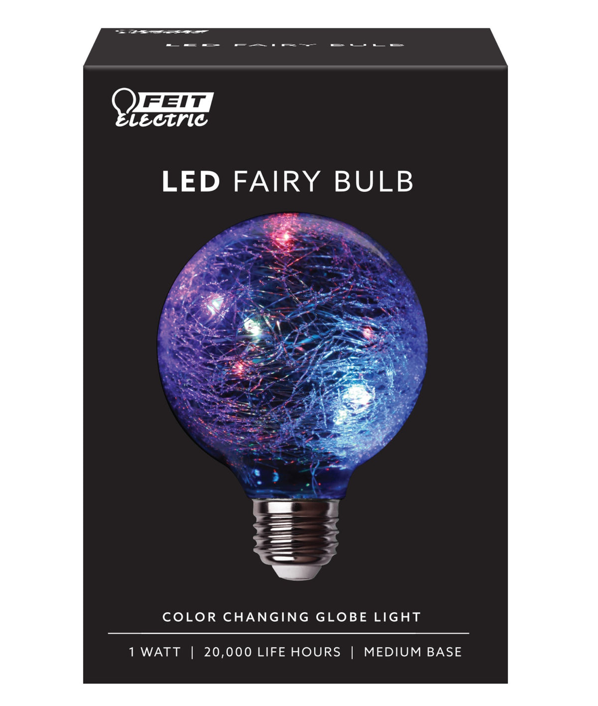 Feit Electric FY/G25/RGB/CR/LED G25 LED Fairy Globe Bulb, 1 Watts