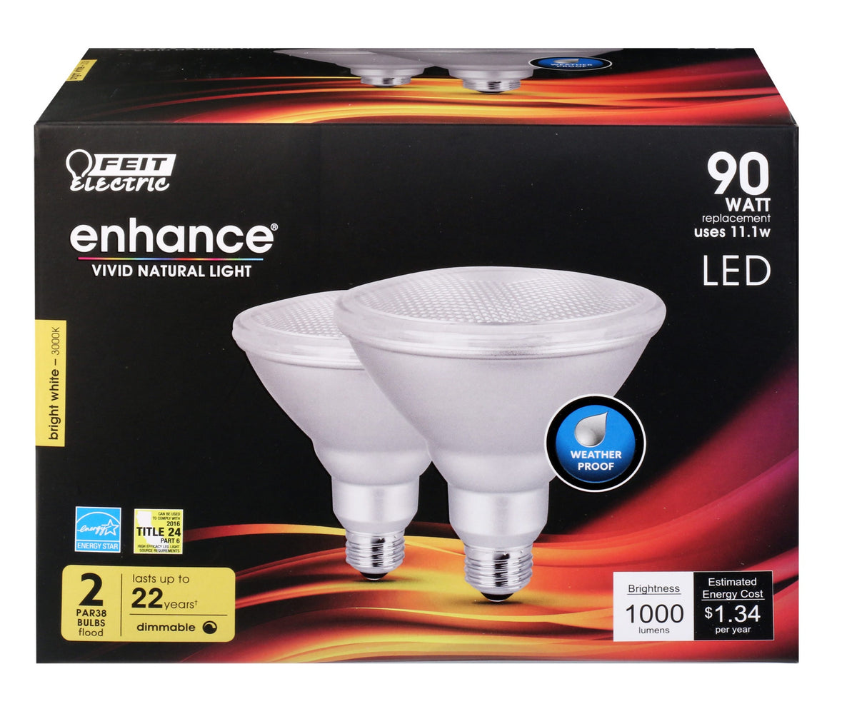 Feit Electric PAR38DM/930CA/2 Enhance Dimmable LED Bulb, 11.1 Watts