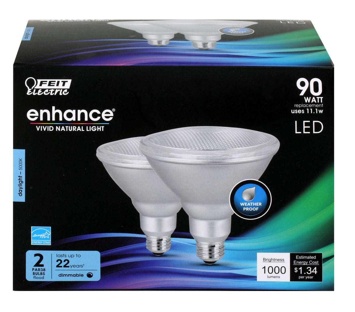 Feit Electric PAR38DM/950CA/2 Enhance Dimmable LED Bulb, 11.1 Watts