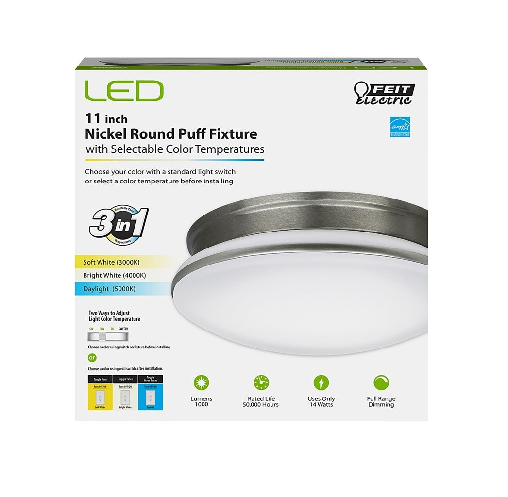 Feit Electric PF11/RND/4WY/NK Ceiling Fixture, 1000 Lumens