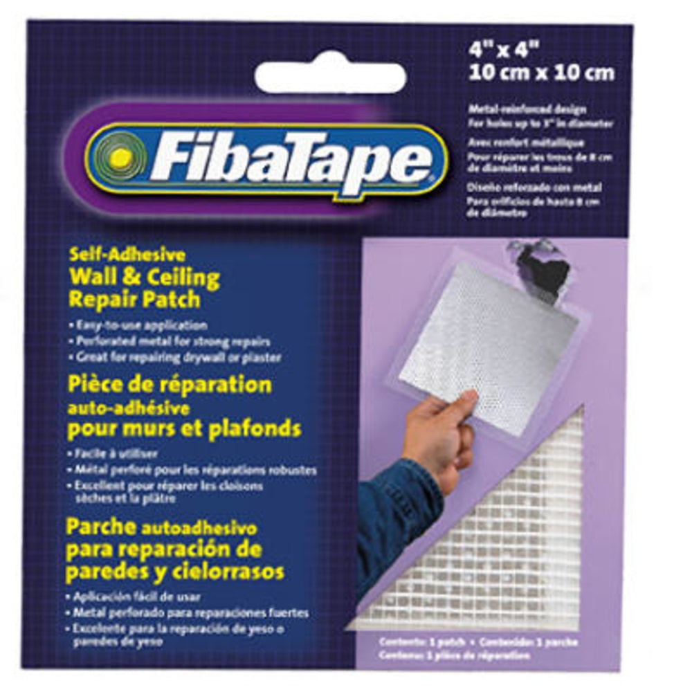 FibaTape FDW8637-U Self Adhesive Wall & Ceiling Repair Patch, 4 Inch x 4 Inch