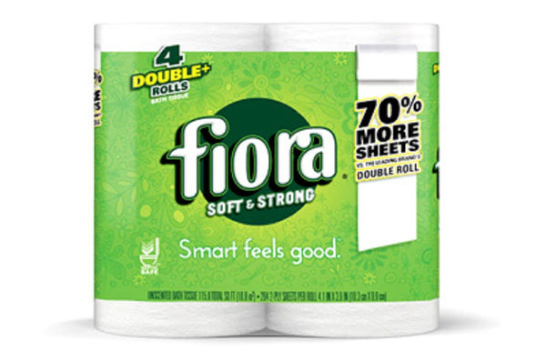 Fiora 21002 Double+ Rolls Bath Tissue, 4 Pack
