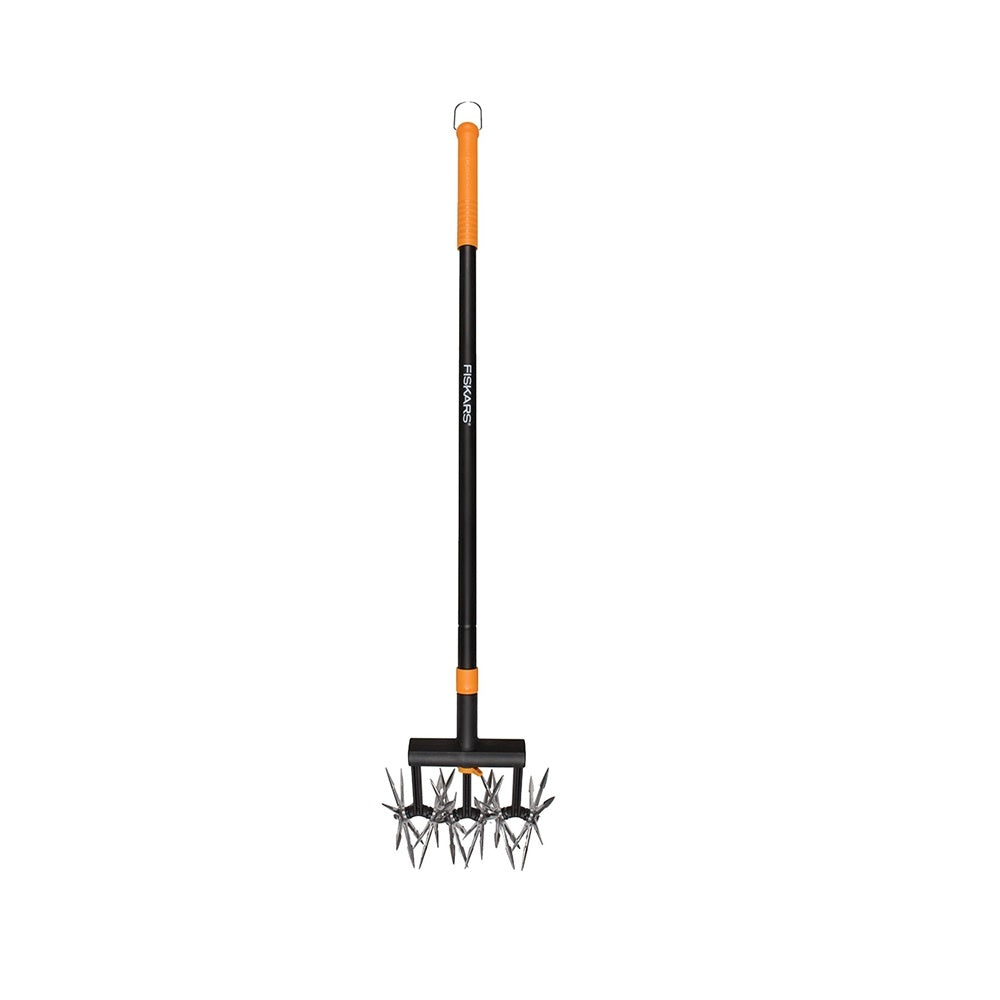Fiskars 98966935 Extendable Rotary Cultivator, Steel Handle, 40"-60"