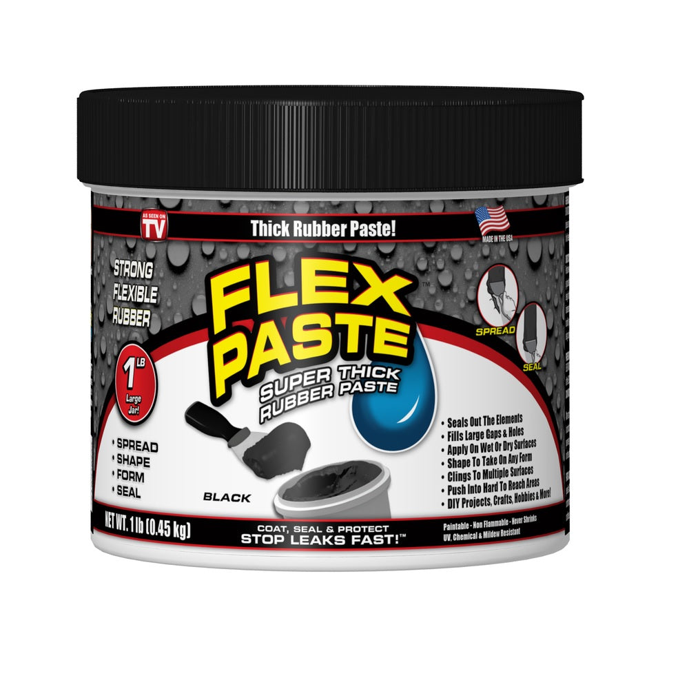 Flex Paste PFSBLKR16 As Seen on TV Super Thick Rubber Paste, 1 Lbs