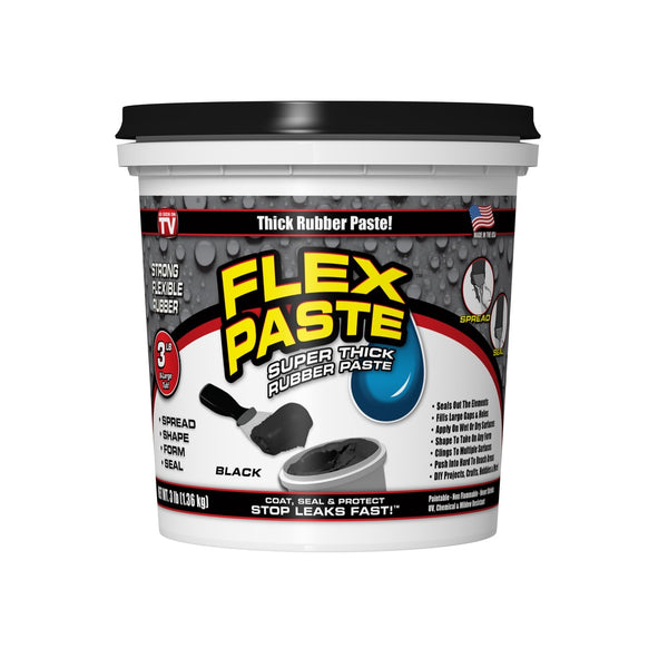 Flex Paste PFSBLKR32 As Seen on TV Super Thick Rubber Paste, 3 Lbs