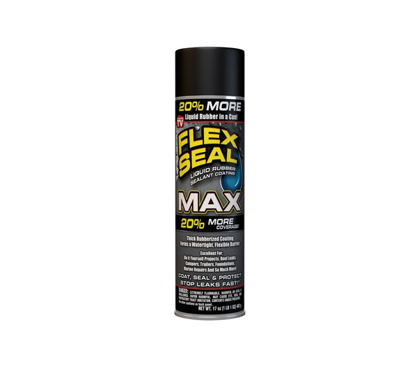 Flex Seal FSMAXBLK24 Rubberized Spray Coating, Black, 17 Ounce