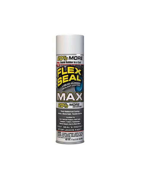 Flex Seal FSMAXWHT24 Rubberized Spray Coating, White, 17 Ounce