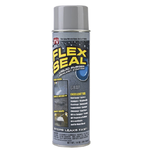 Flex Seal US473SL20 As Seen on TV Liquid Rubber Sealant Spray, Silver, 14 Ounce