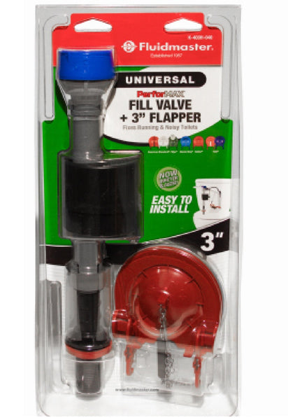 Fluidmaster K-400H-040-T5 PerforMAX Toilet Repair Kit with Flapper, 3 Inch
