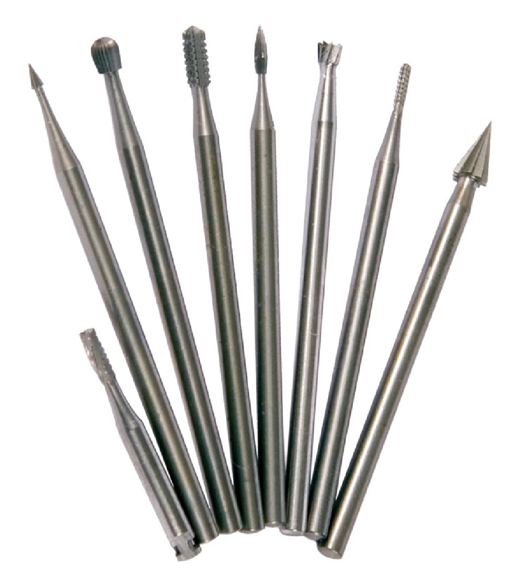 Forney 60237 Assorted Mini Burr Set, Steel, 8 Piece
