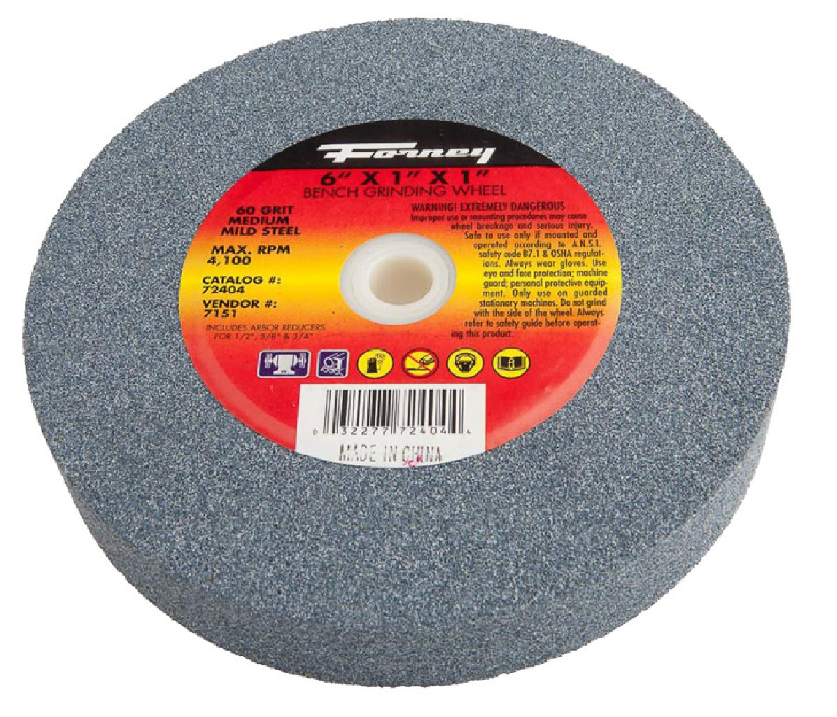 Forney 72404 Bench Grinding Wheel, 60-Grit