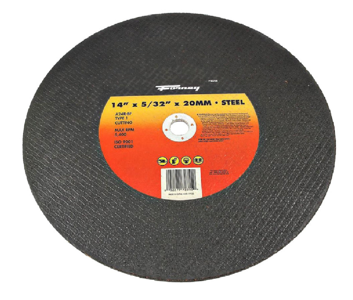Forney 72355 Chop Saw Blade, Metal Type 1, 14 Inch x 5/32 Inch x 20 mm