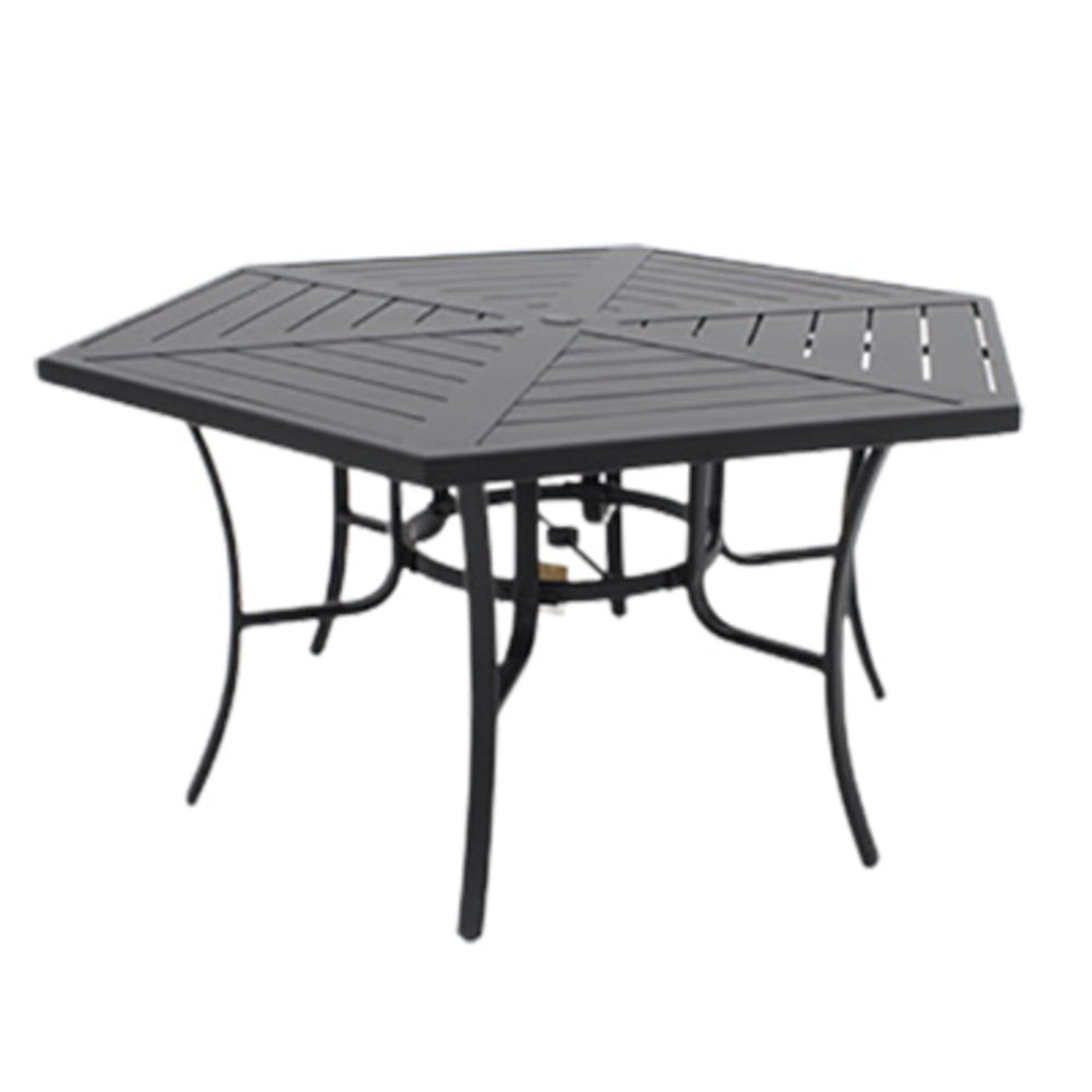 Four Seasons Courtyard BLK00912H01 Naples Hexagonal Dining Table