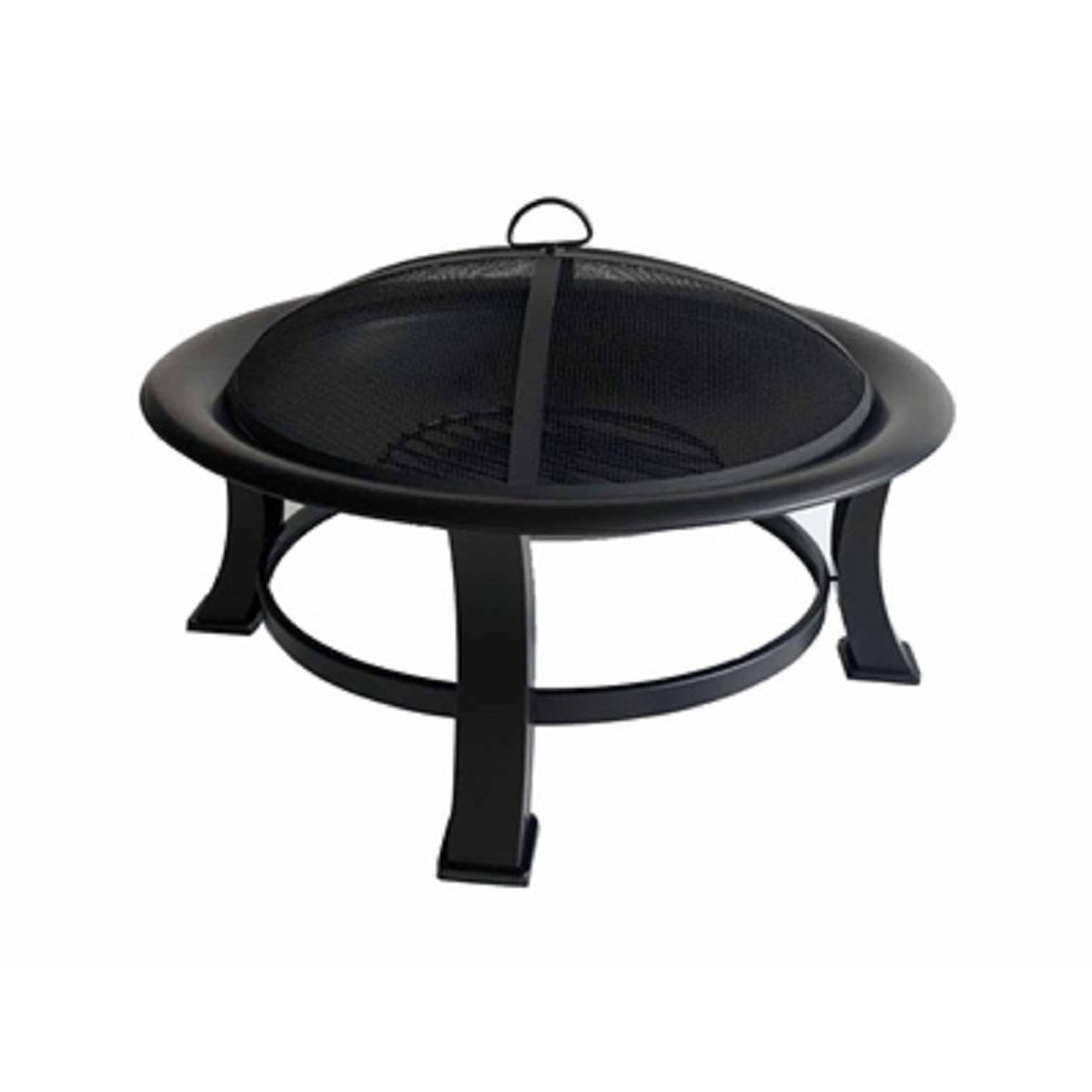 Four Seasons Courtyard FT-51214 Wood Burning Fire Pit, Black, 30 Inch