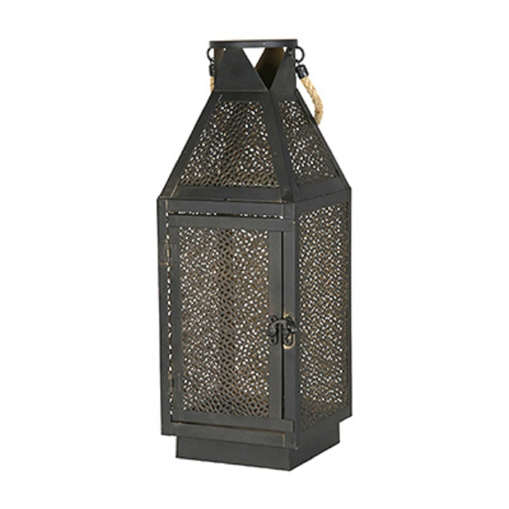 Four Seasons Courtyard 91286 Filigree Lantern, Metal, 16 Inch