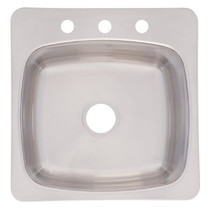 Franke FSL2020-3 Utility Sink, Stainless Steel, Silk