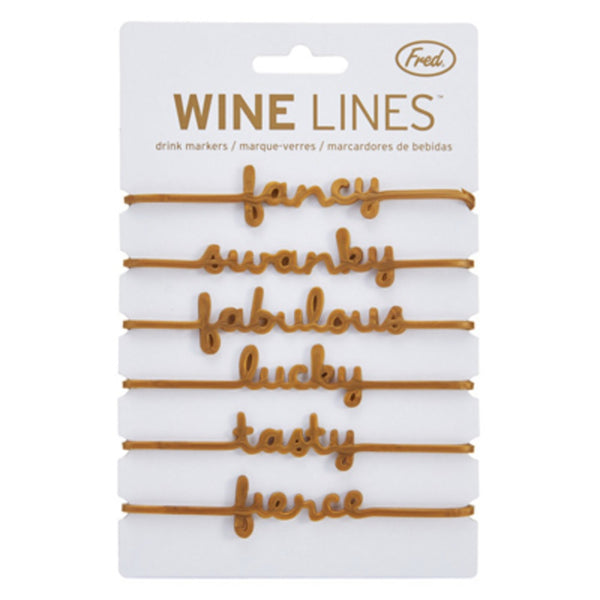 Fred 5218469 Sassy Wine Glass Bands, Gold