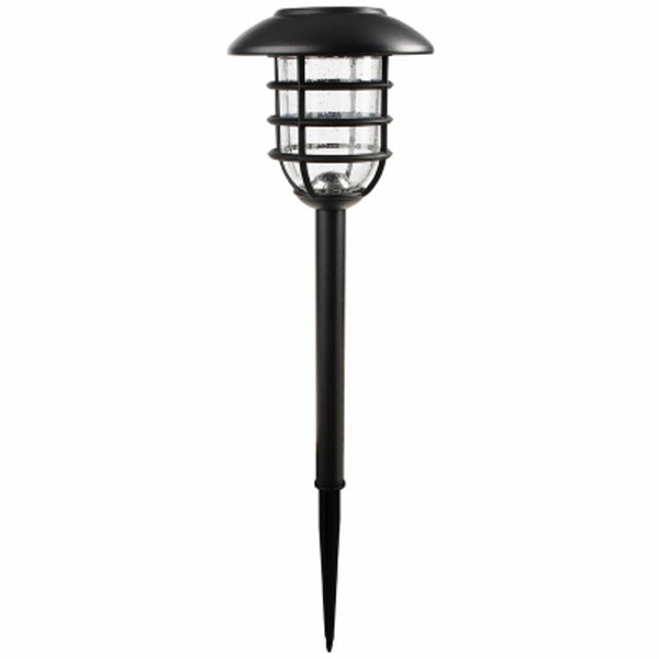 Fusion 27104 Solar Metal Cage Pathway With Bubble Glass Lens Light, 8 Lumen
