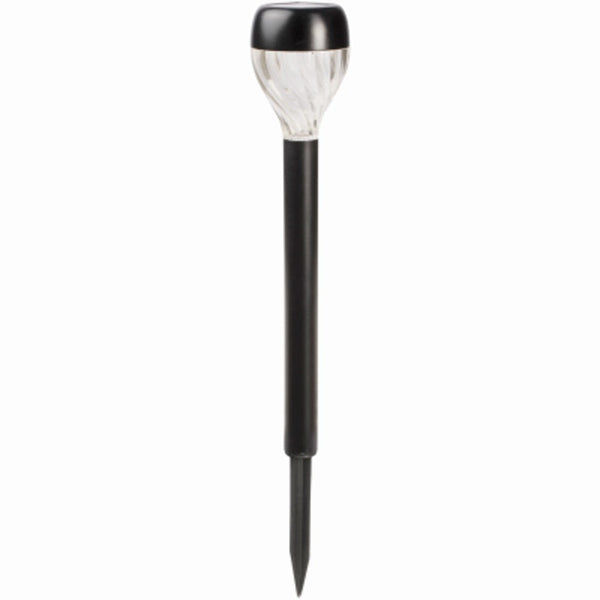 Fusion 26503 Solar Stake Light With Plastic Lens, Black