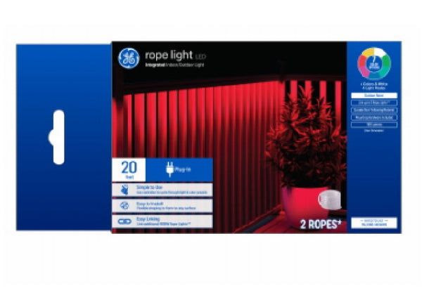 GE 93129123 Color-Changing Rope Light, 20 Feet