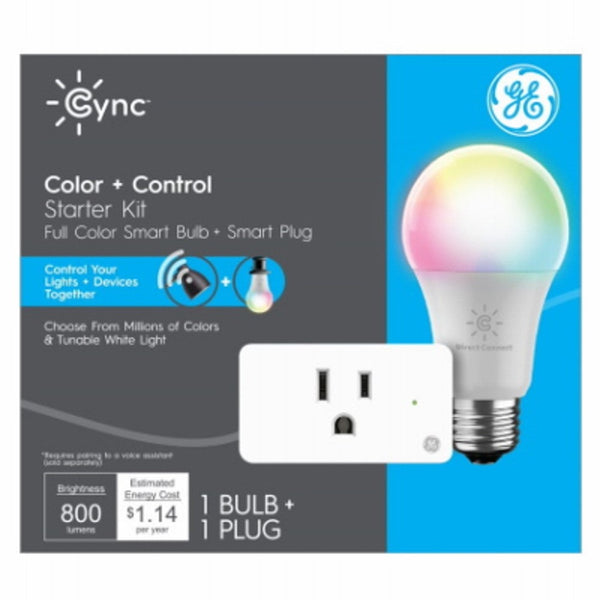 GE 93129716 Cync Bulb+Plug Combo, 9.5 Watts