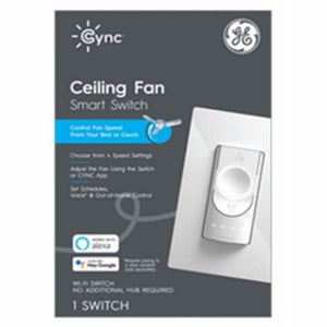 GE 93128847 Cync Ceiling Fan Smart Switch, 120 Volt, 180 Watts