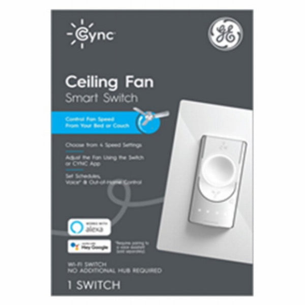 GE 93128847 Cync Ceiling Fan Smart Switch, 120 Volt, 180 Watts
