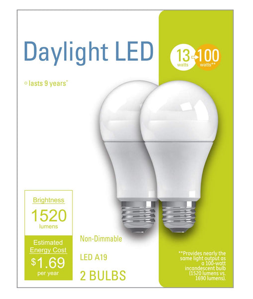 GE 32594 Daylight LED Light Bulbs, 13 Watts