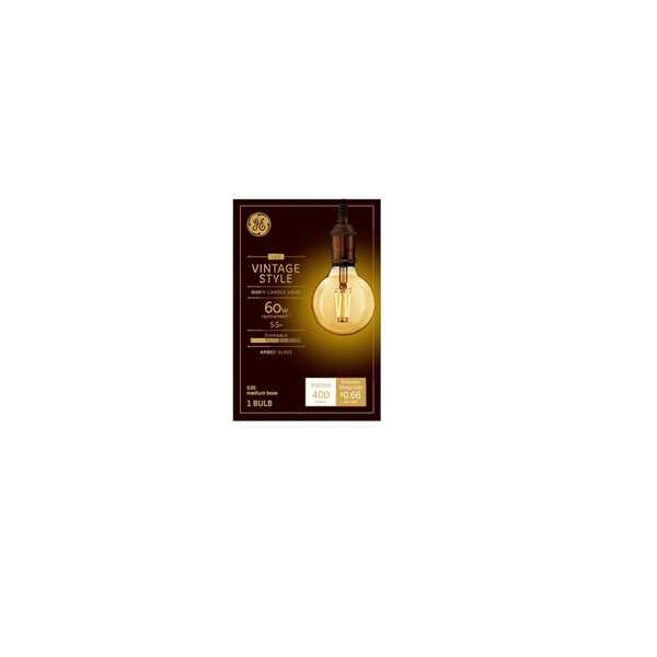 GE 33543 G30 LED Vintage Light Bulb, 5.5 Watts