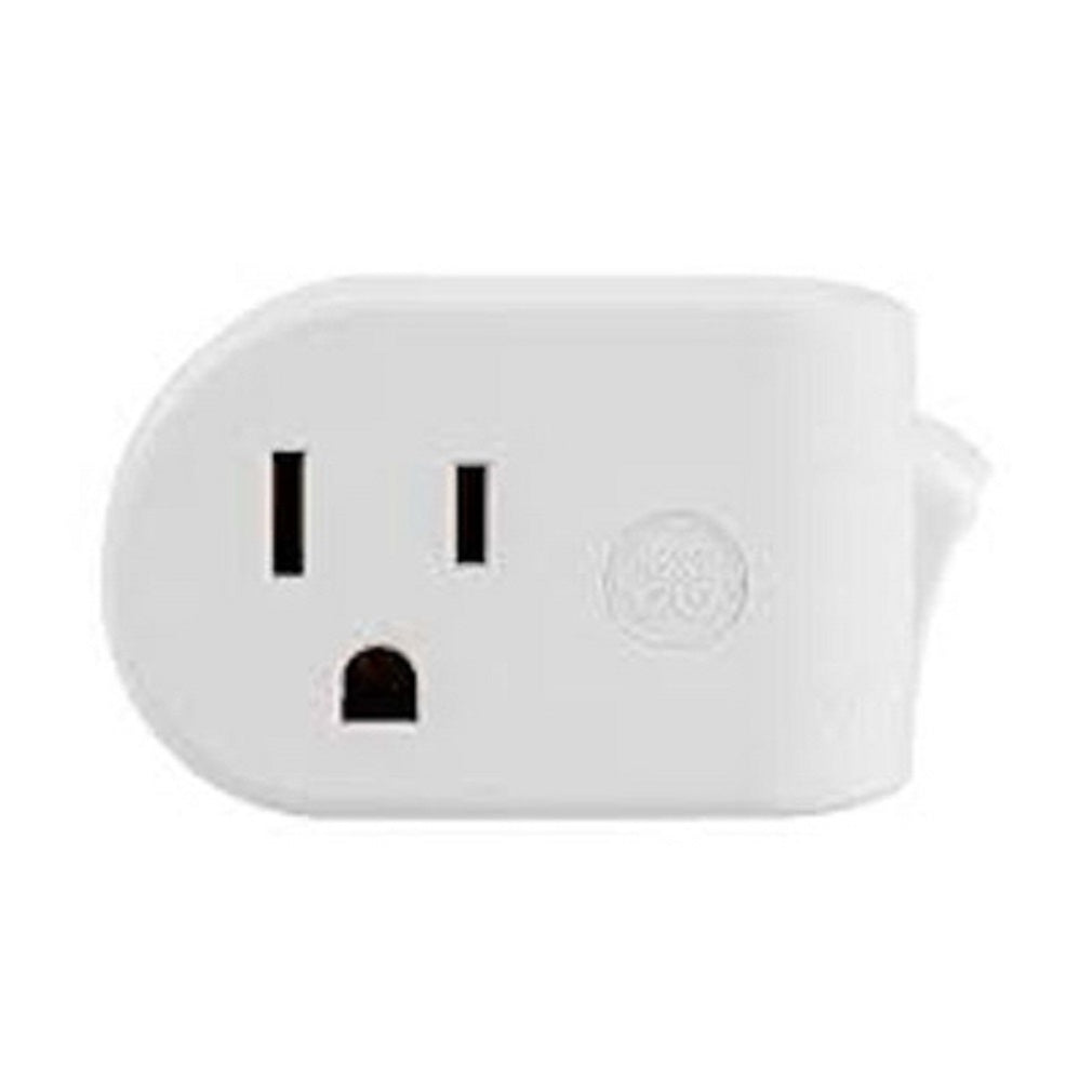GE 25511 Grounded Plug In Power Switch, White