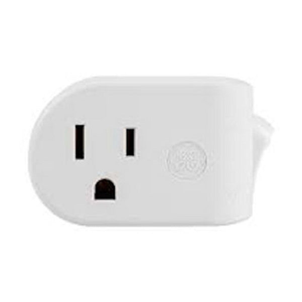 GE 25511 Grounded Plug In Power Switch, White