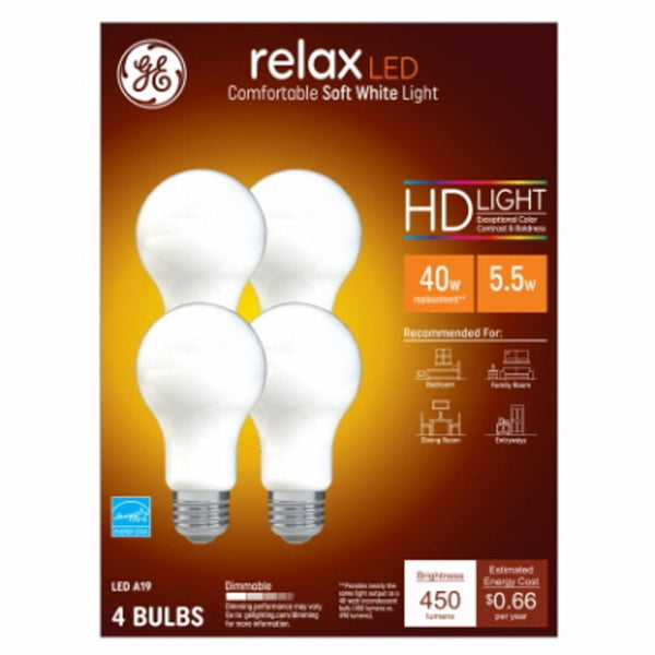 GE 93129437 HD LED Light Bulbs, 5.5 Watts